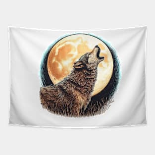 Moonlit Howl Tapestry