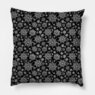 Snowflake Collage Pattern Pillow