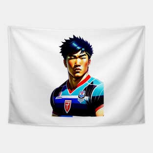 Japanese Rugby Player Tapestry