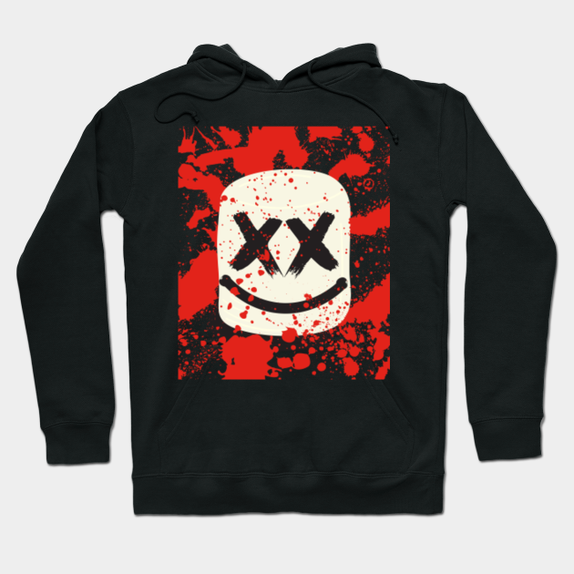 Marshmello Blood Splash Design Marshmello Hoodie Teepublic - keep it mello roblox id