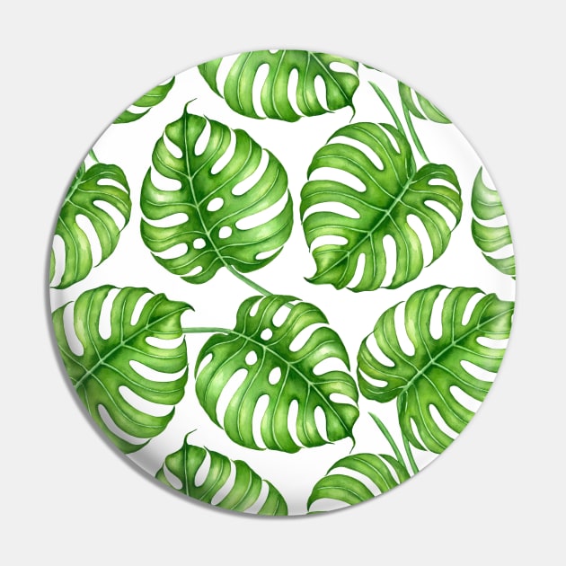 Monstera watercolor pattern Pin by katerinamk