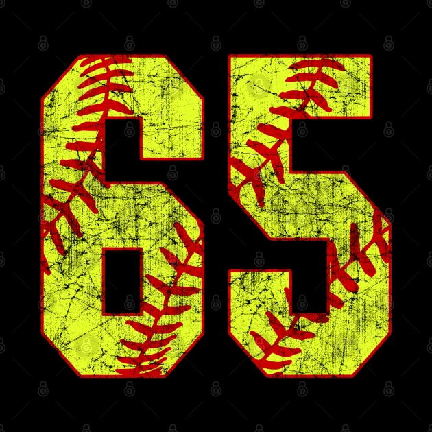 Fastpitch Softball Number 65 #65 Softball Shirt Jersey Uniform Favorite Player Biggest Fan by TeeCreations