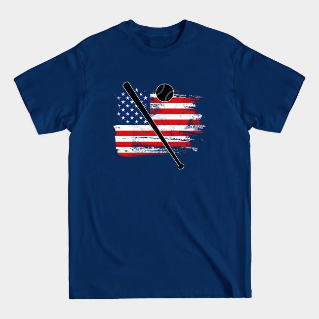 Discover Baseball USA Flag America Pitcher Sport Funny Gift - Baseball - T-Shirt