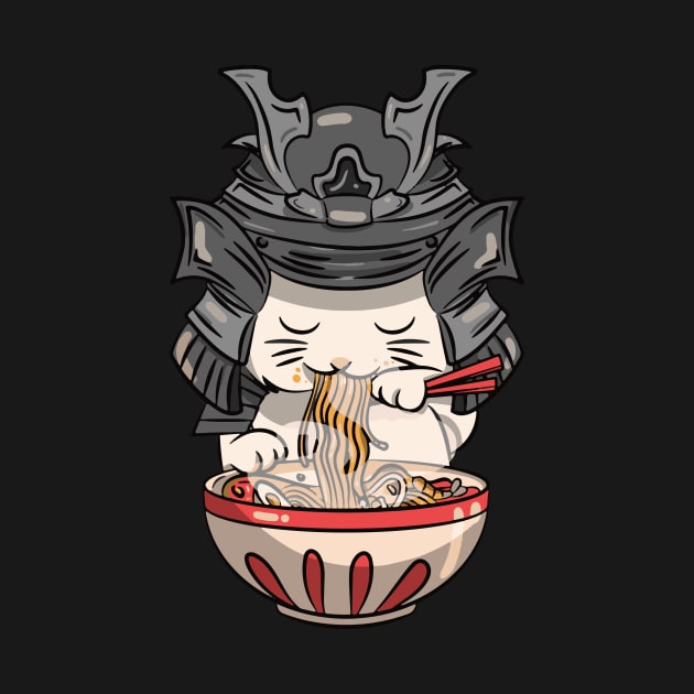 Kawaii Japanese Anime Soup Bowl Otaku Japan Ninja Cat Ramen by jodotodesign