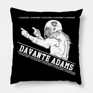 Davante adams || Las vegas raiders || White Retro Pillow