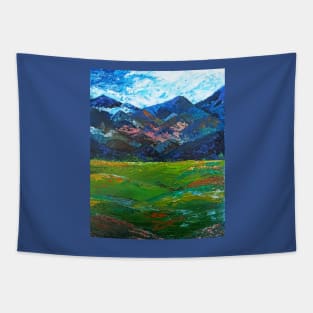 distant mountain Tapestry