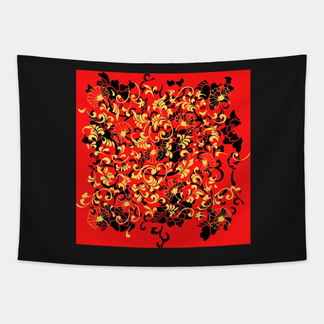 Japanese Kimono Flower Tapestry by Pris25