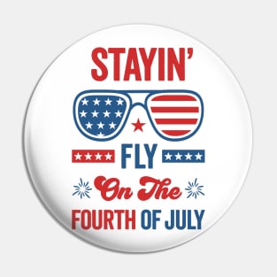 Independence Day Vibes: Stayin' Fly On the 4th of July with Patriotic American Flag Sunglasses Pin