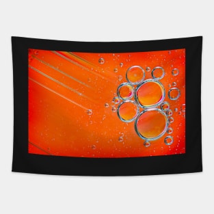 Orange Bubbles Oil and Water Tapestry