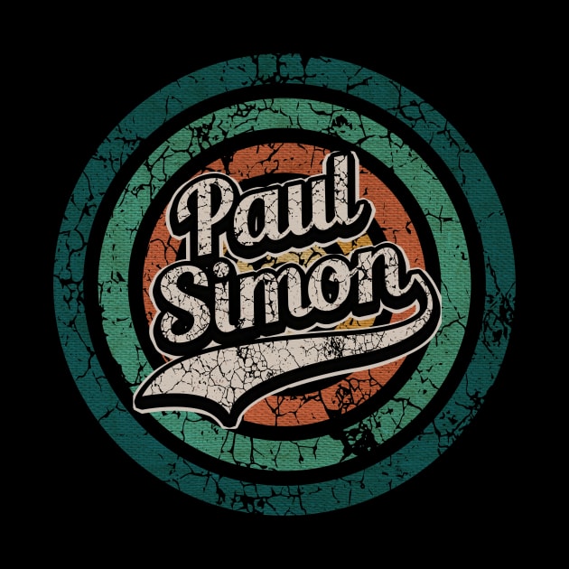 Paul Simon // Retro Circle Crack Vintage by People Mask