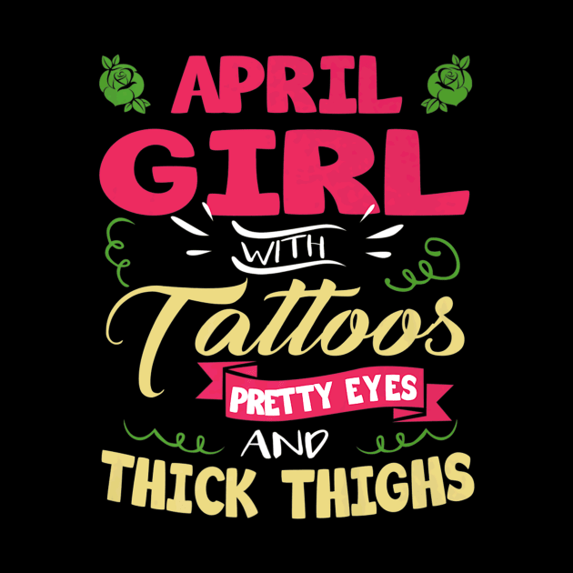 April Girl With Tattoos Pretty Eyes Thick Thighs by Macy XenomorphQueen