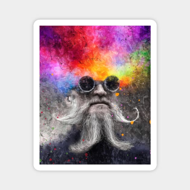 weird beard colors Magnet by circlestances