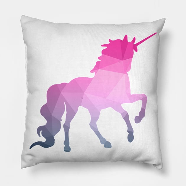 Abstract Unicorn Pink Pillow by Shawnsonart