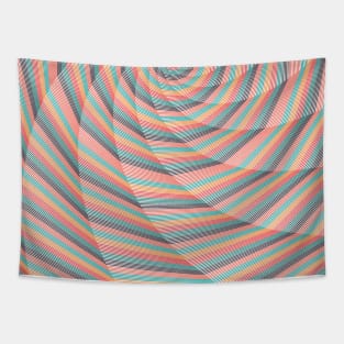 Spiraling Waves Line Pattern Tapestry