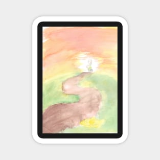 Asriel Dreemurr Through The Barrier Watercolor Art Print Magnet