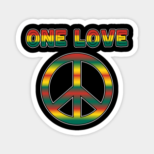 Peace and One Love Magnet