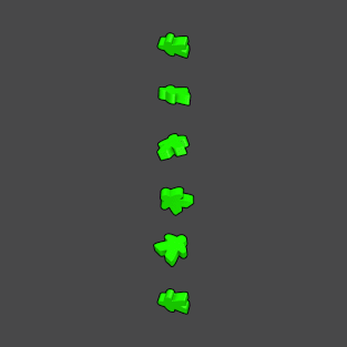 Green Game Meeples T-Shirt