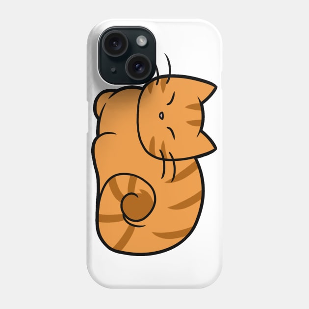 Orange Striped Cat Phone Case by MissOstrich