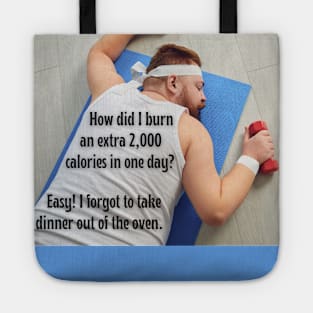 Skip the Gym Weightlifting Workout! Father's Secret to Burning Calories Without a Diet. (w/Inspiratioal Poster Dad) (MD23Frd006) Tote