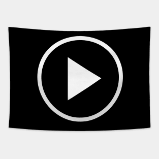 Fun play button icon Tapestry