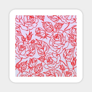 Flower rose design style Magnet