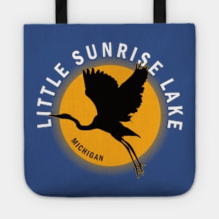 Little Sunrise Lake in Michigan Heron Sunrise Tote