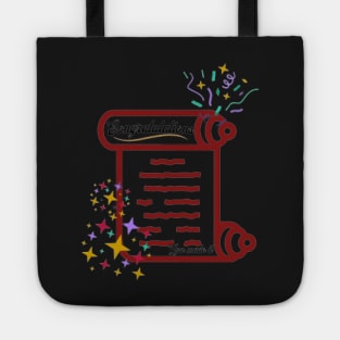 Congratulations, You Made It, Fireworks, Stars Tote