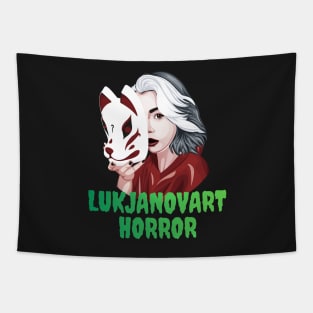 LukjanovArt Horror Youtuber Merch Tapestry