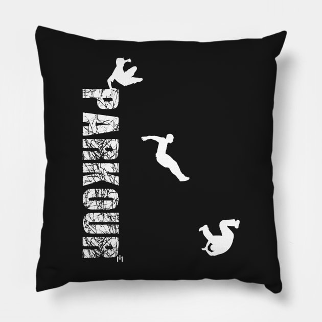 Parkour - jump roll Pillow by MIDesign