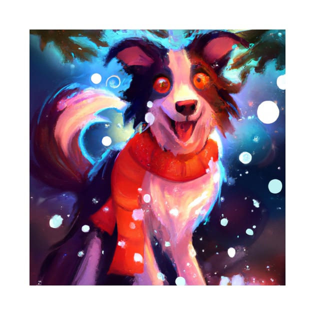 Cute Border Collie Drawing by Play Zoo