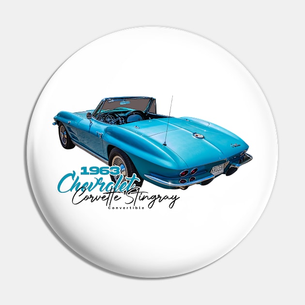 1963 Chevrolet Corvette Stingray Convertible Pin by Gestalt Imagery