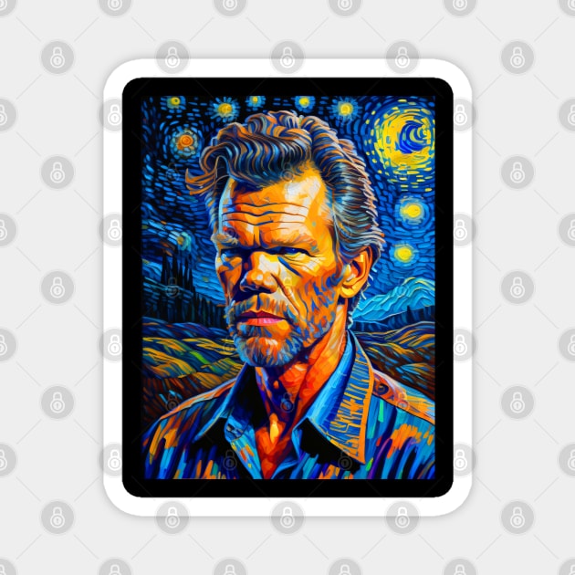 Randy Travis in starry night Magnet by FUN GOGH