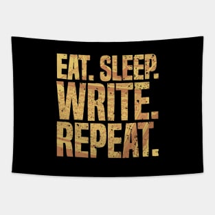 Eat Sleep Write Repeat Funny Author Writer Distressed Tapestry
