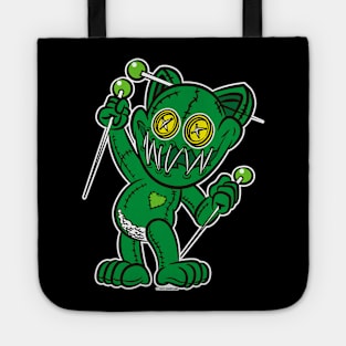 VooDoo Kitty Cat Doll Green Colors Tote