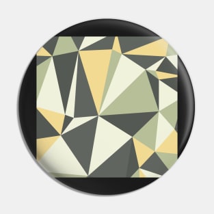 Modern Geometric Grey, Yellow and Olive Pin