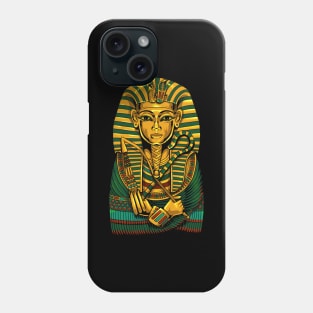 Drawing of the death mask of Tutankhamun Phone Case