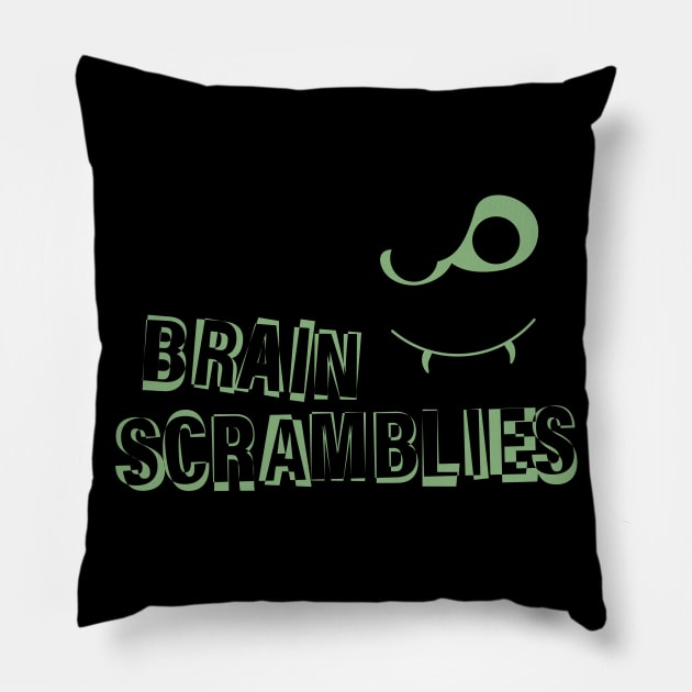 Brain Scramblies Pillow by DesignCat