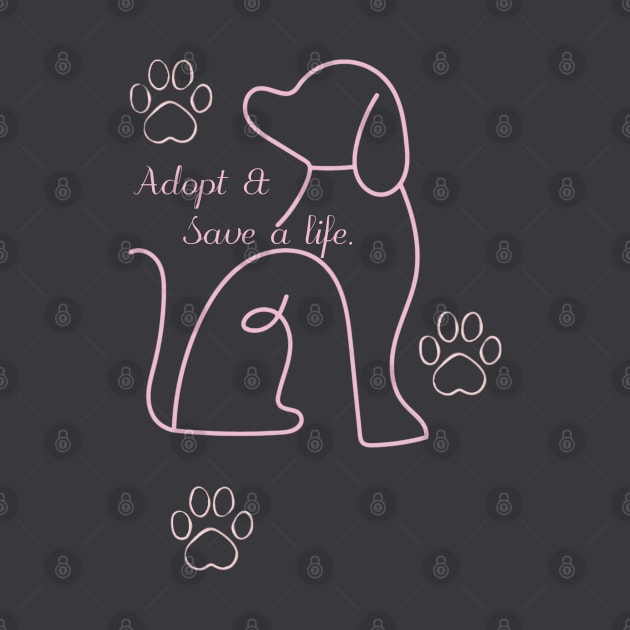 Adopt a Dog t-shirt by Walls&Mugs