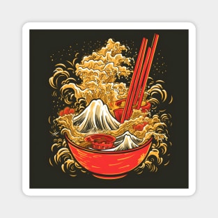 Ramen Noodles Great Wave Off Kanagawa Hokusai Magnet