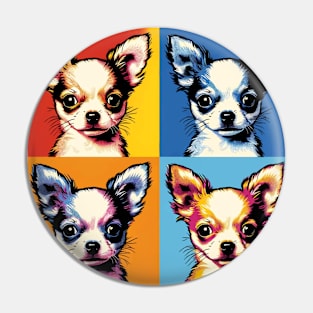 Pop Retro Chihuahua Art Painting - Cute Puppy Pin