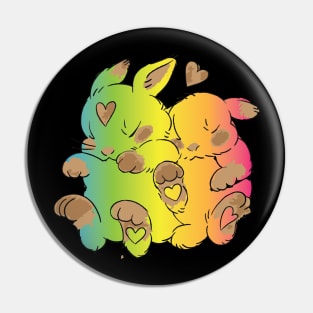 colorful bunnies Pin