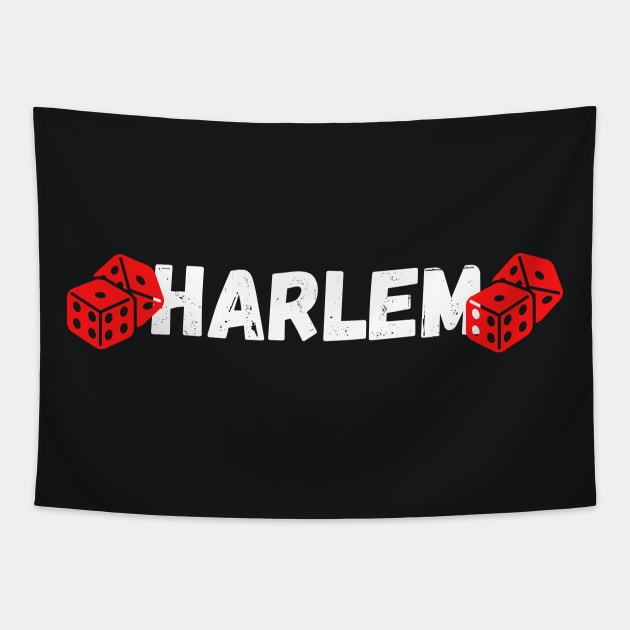 Harlem With Dice Design Tapestry by Harlems Gee