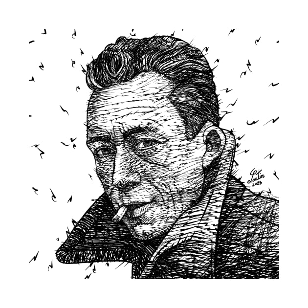 ALBERT CAMUS ink portrait .1 by lautir