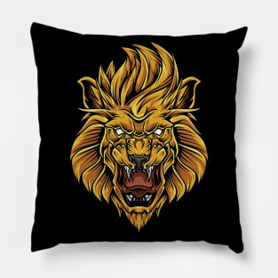 golden lion head Pillow