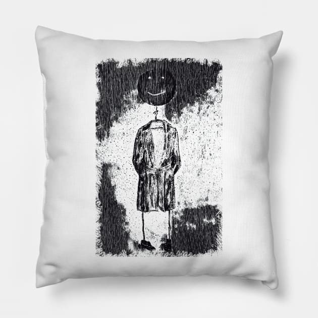 Dude in a coat, art Pillow by Mammoths