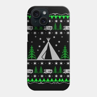 Camping Ugly Christmas Sweater Gift Ideas Cute Phone Case