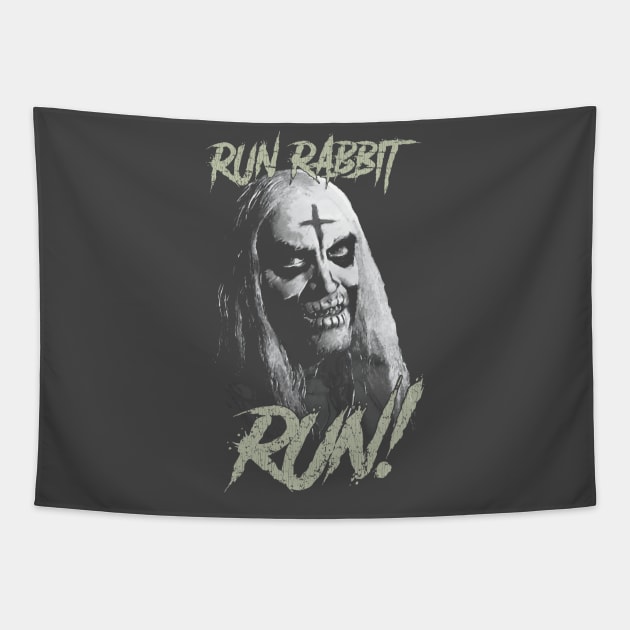 Run Rabbit Run! Vintage Tapestry by Jazz In The Gardens