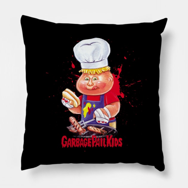 garbage pail kids - chef Pillow by olivia parizeau