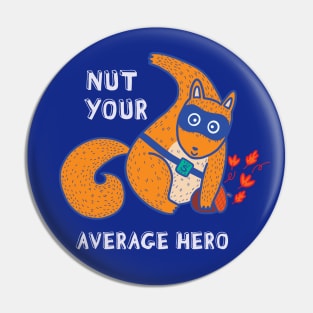 Squirrel superhero landing Pin