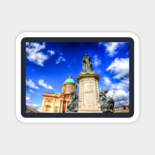 Queen Victoria Statue And Hull City Hall Magnet